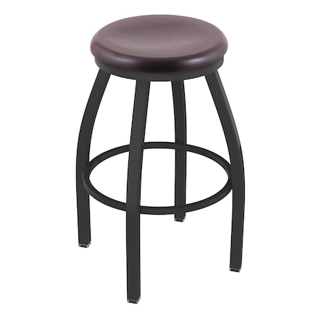 Holland Bar Stool Co 36" Swivel X-Tall Bar Stool, Pewter Finish, Dark Cherry Oak Seat X802